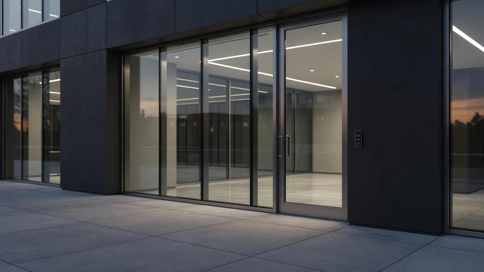 The facade of an OpenAI-style office lobby entrance stands empty behind glass doors, standing in for a flagship model launch cancelled the month it was due to ship. Illustration: DeAI