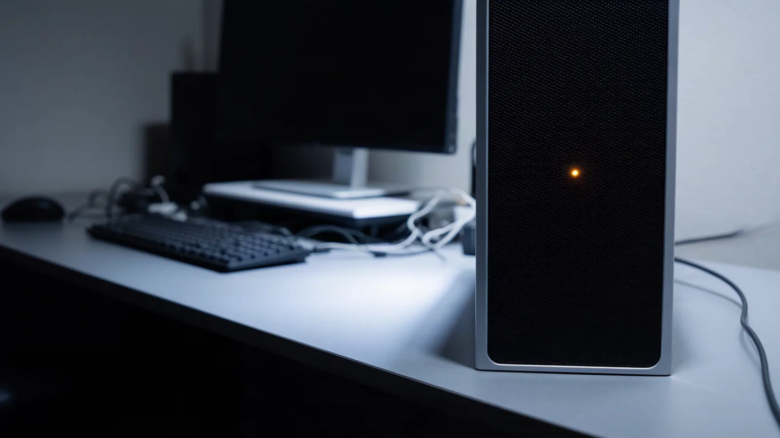 A workstation terminal in a dim datacenter room shows a Python package install mid-run, depicting the compromised LiteLLM 1.107.0 release that shipped a credential stealer and remote access trojan to PyPI and Docker. Illustration: DeAI