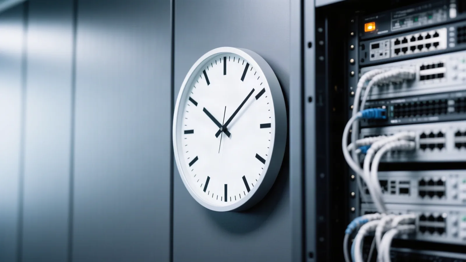 A single analog clock face being reset by hand, its hands moved backward to an earlier hour against a dark server-room wall — a week in which nearly every moved catalog price returned to a prior level. Illustration: DeAI