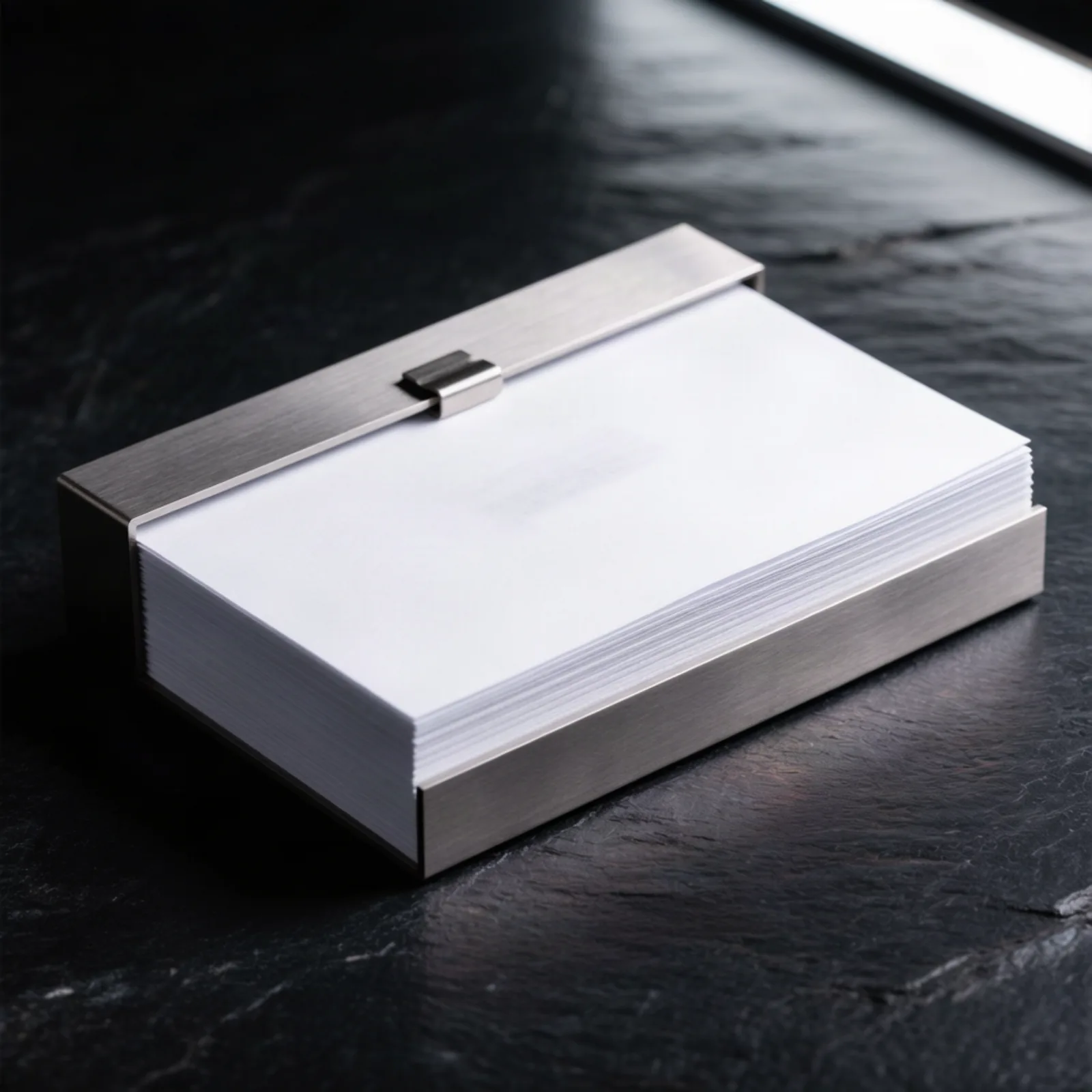 A single printed license document lying face-up on a dark wooden desk beside a closed laptop, lit by one cool overhead lamp — the paperwork that decides who may legally serve an open model. Illustration: DeAI