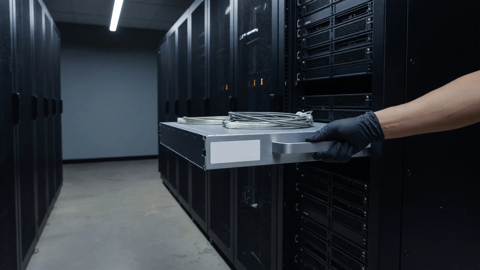 A decommissioned server sled being pulled from a datacenter rack — the scheduled API retirements beginning this week. Illustration: DeAI